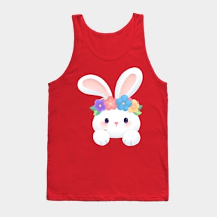 cute rabbit with flower crown Tank Top